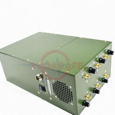 kaufen Schultern Sie zurück den Handy-Signal-Blocker-Störsender 30W, der in der Batterie mit sechs Antennen errichtet wird online manufacture