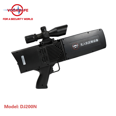 LCD Display Drone Signal Jammer Portable Gun Type Middle Power