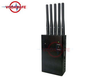 Five Antennas Portable Signal Jammer Europe Style Cover Radius 2 - 20m